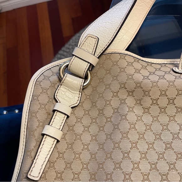 Celine Macadam Bittersweet Canvas Shoulder Bag - Picture 6 of 13